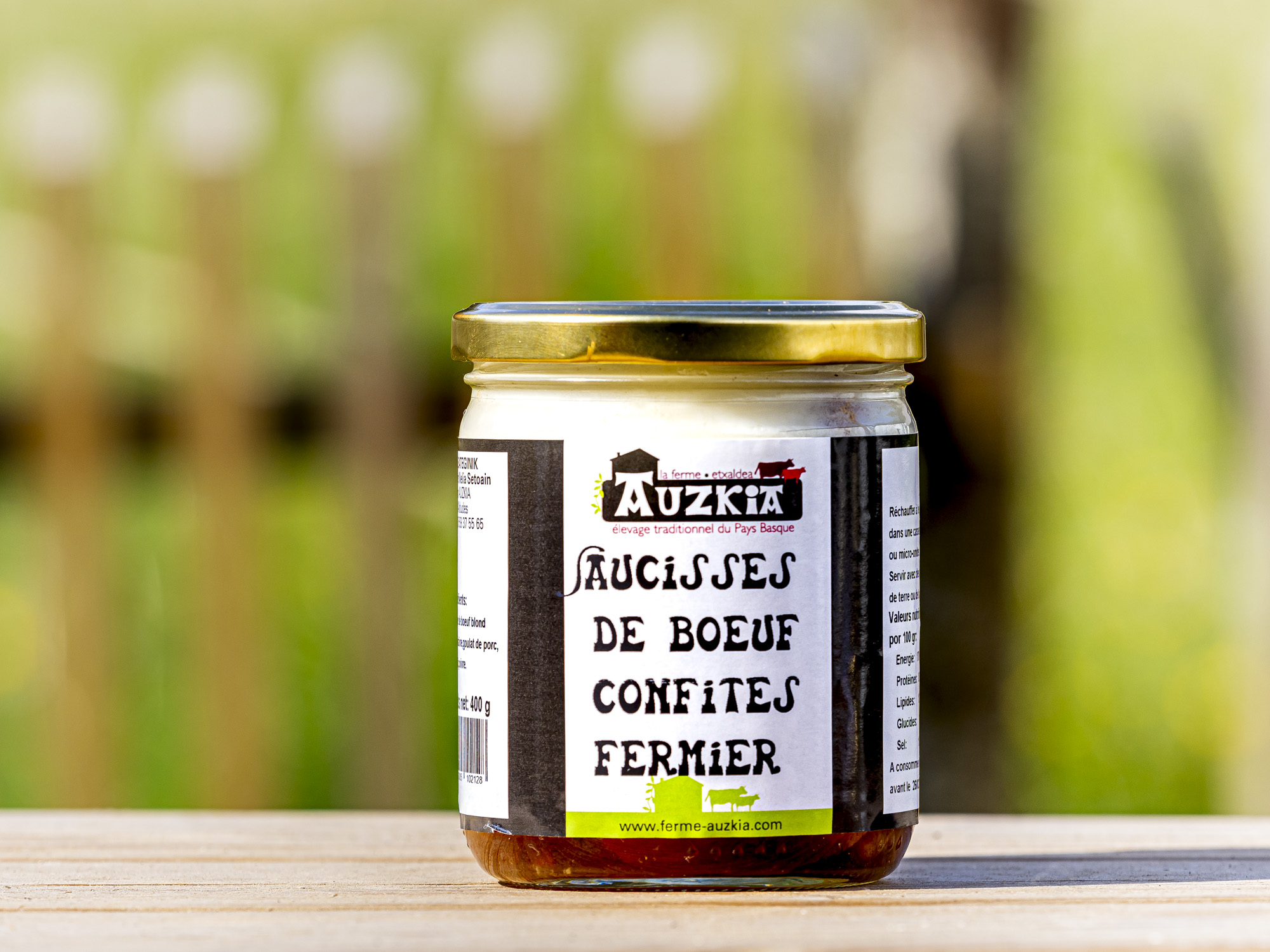 Saucisses confites de bœuf - Fait maison | Ferme AUZKIA